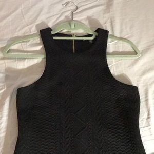 Express fitted black dress